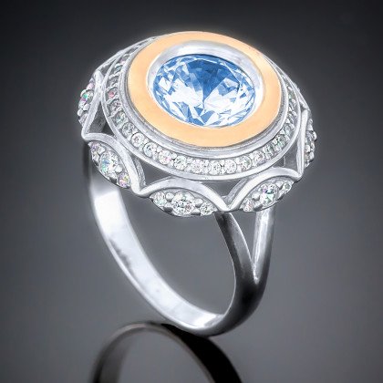 Перстень 488 альпініт синій Rh Timofeev