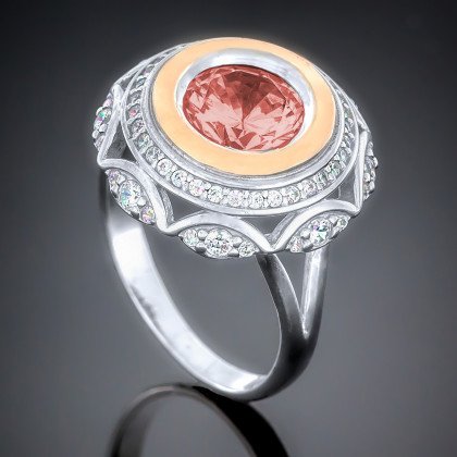 Перстень 488 гранат Rh Timofeev