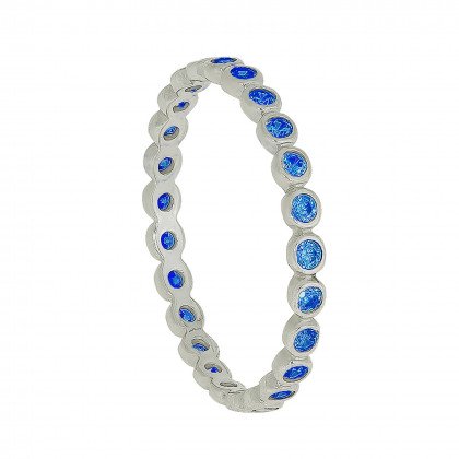 Перстень 961 цирконій синій Rh Timofeev