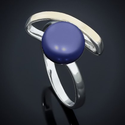 Перстень 551 перлина чорна Rh Timofeev