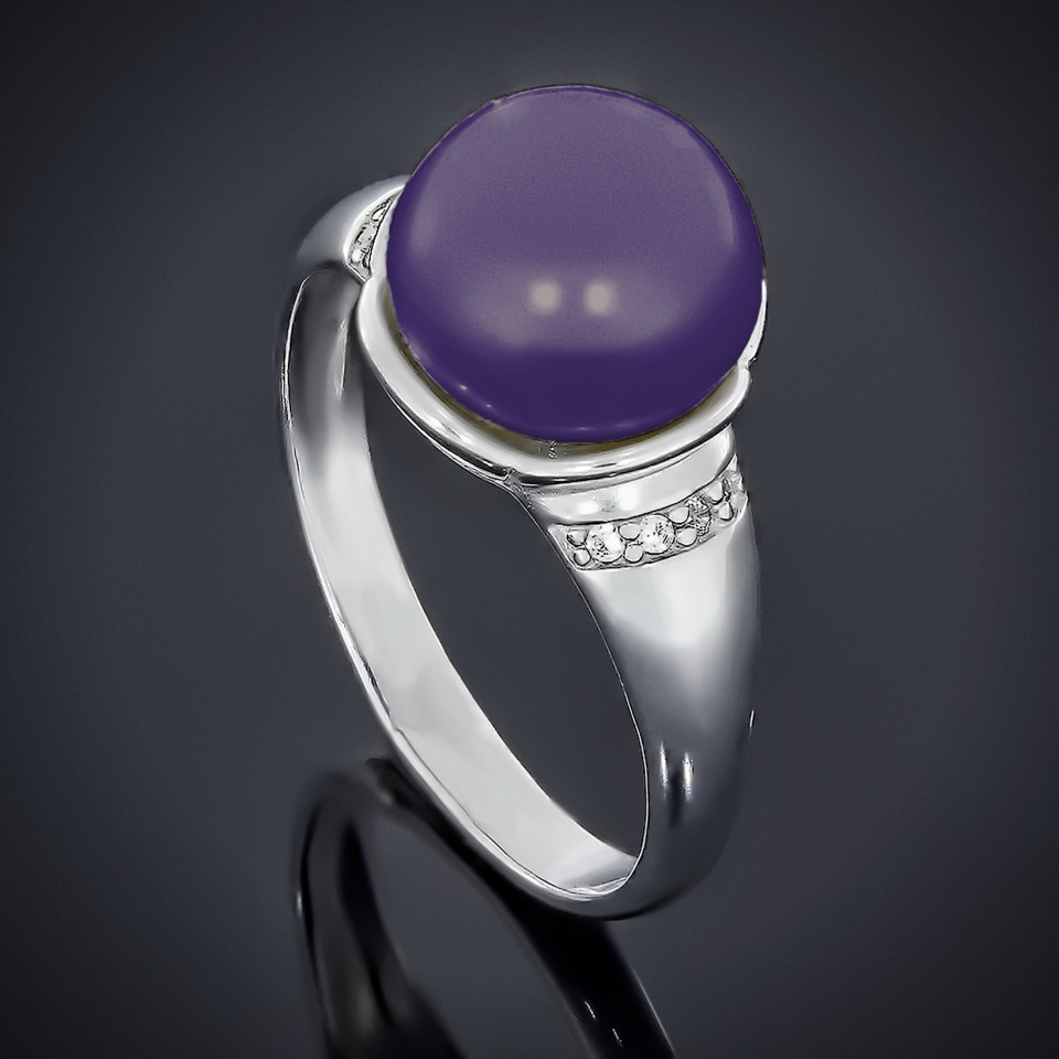 Перстень 559 перлина чорна Rh Timofeev