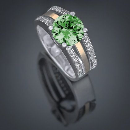Перстень 499 альпініт зелений Rh Timofeev