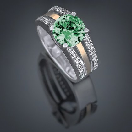 Перстень 499 альпініт смарагд Rh Timofeev