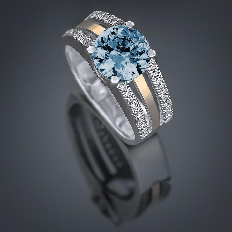 Перстень 499 альпініт синій Rh Timofeev