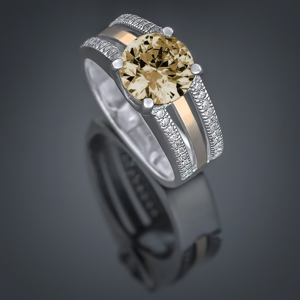 Перстень 499 султаніт Rh Timofeev