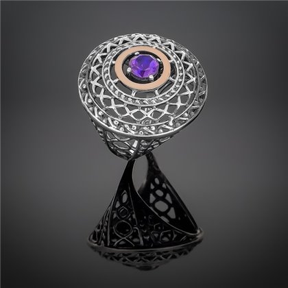 Перстень 352 аметист Timofeev
