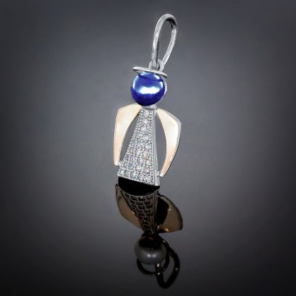 Підвіс 017 перлина чорна Rh Timofeev