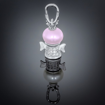 Підвіс 033 перлина рожева Rh Timofeev