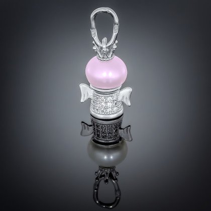 Підвіс 033 перлина рожева Rh Timofeev