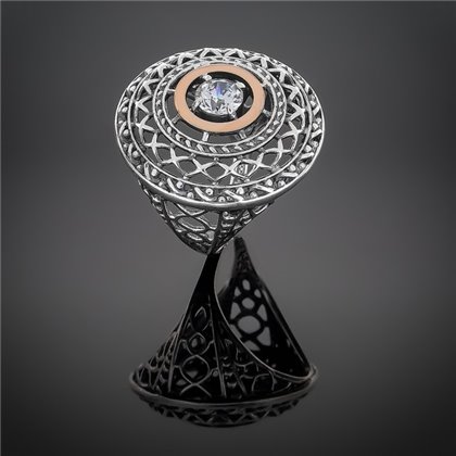 Перстень 352 цирконій білий Timofeev