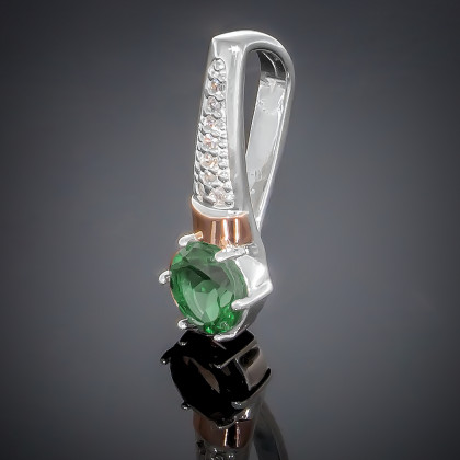 Підвіс 369 агат зелений Rh Timofeev