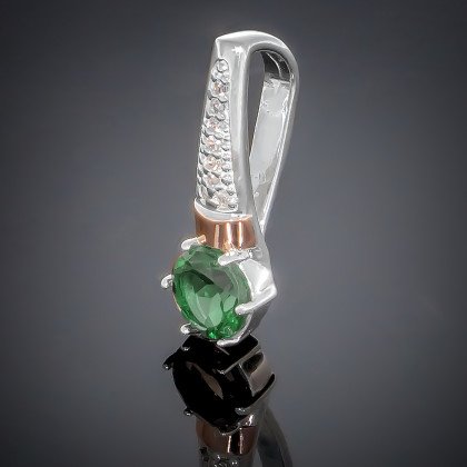 Підвіс 369 агат зелений Rh Timofeev