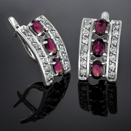 Сережки 43 гранат Timofeev