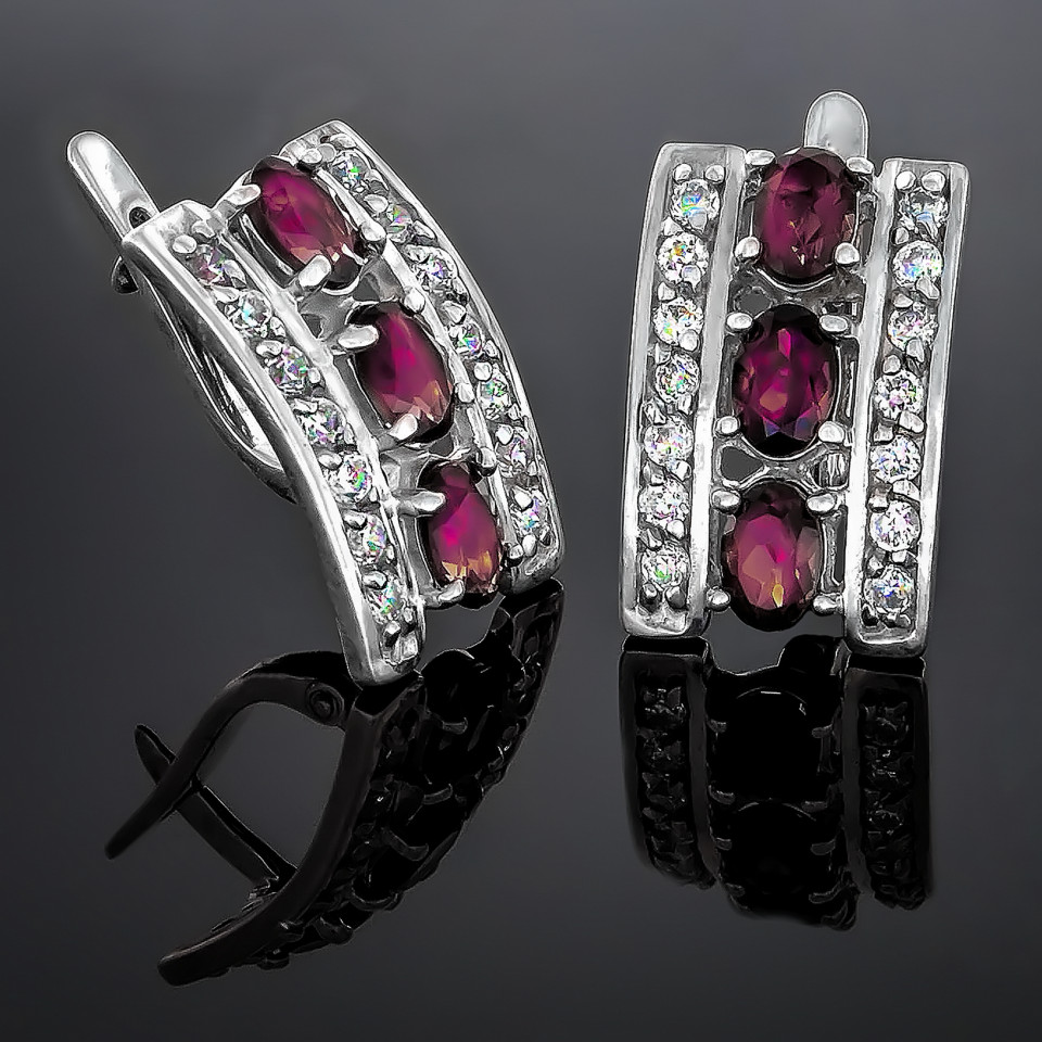 Сережки 43 гранат Timofeev