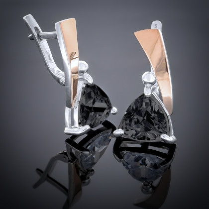 Сережки 146 чорні Rh Timofeev