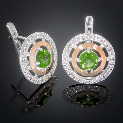 Сережки 182 альпініт зелений Rh Timofeev