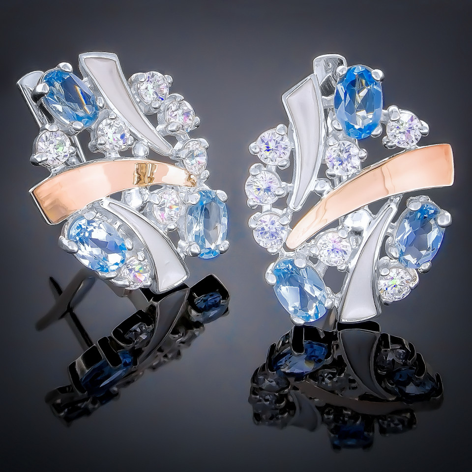 Сережки 195 альпініт синій Rh Timofeev