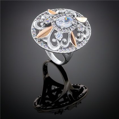 Перстень 366 цирконій білий Timofeev