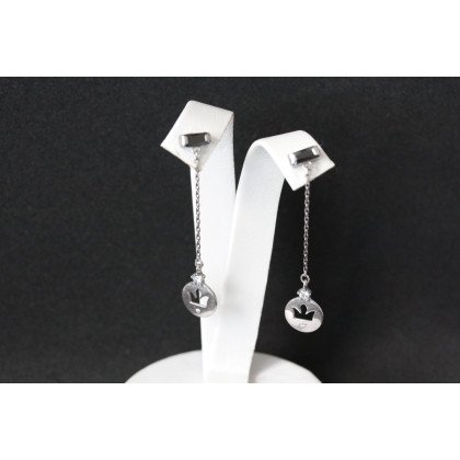 Сережки 913 цирконій чорний Rh Timofeev