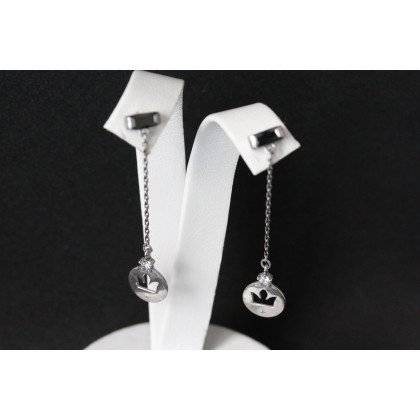 Сережки 913 цирконій чорний Rh Timofeev 2