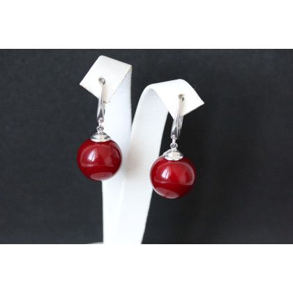 Сережки 862 майорика червоний Rh Timofeev 2