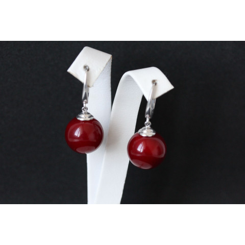 Сережки 862 майорика червоний Rh Timofeev