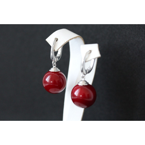 Сережки 862 майорика червоний Rh Timofeev