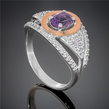 Перстень 368 аметист Rh Timofeev