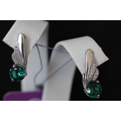 Сережки 802 альпініт смарагд Rh Timofeev