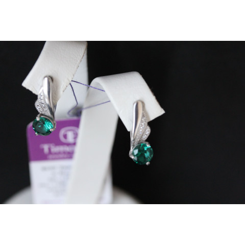 Сережки 802 альпініт смарагд Rh Timofeev