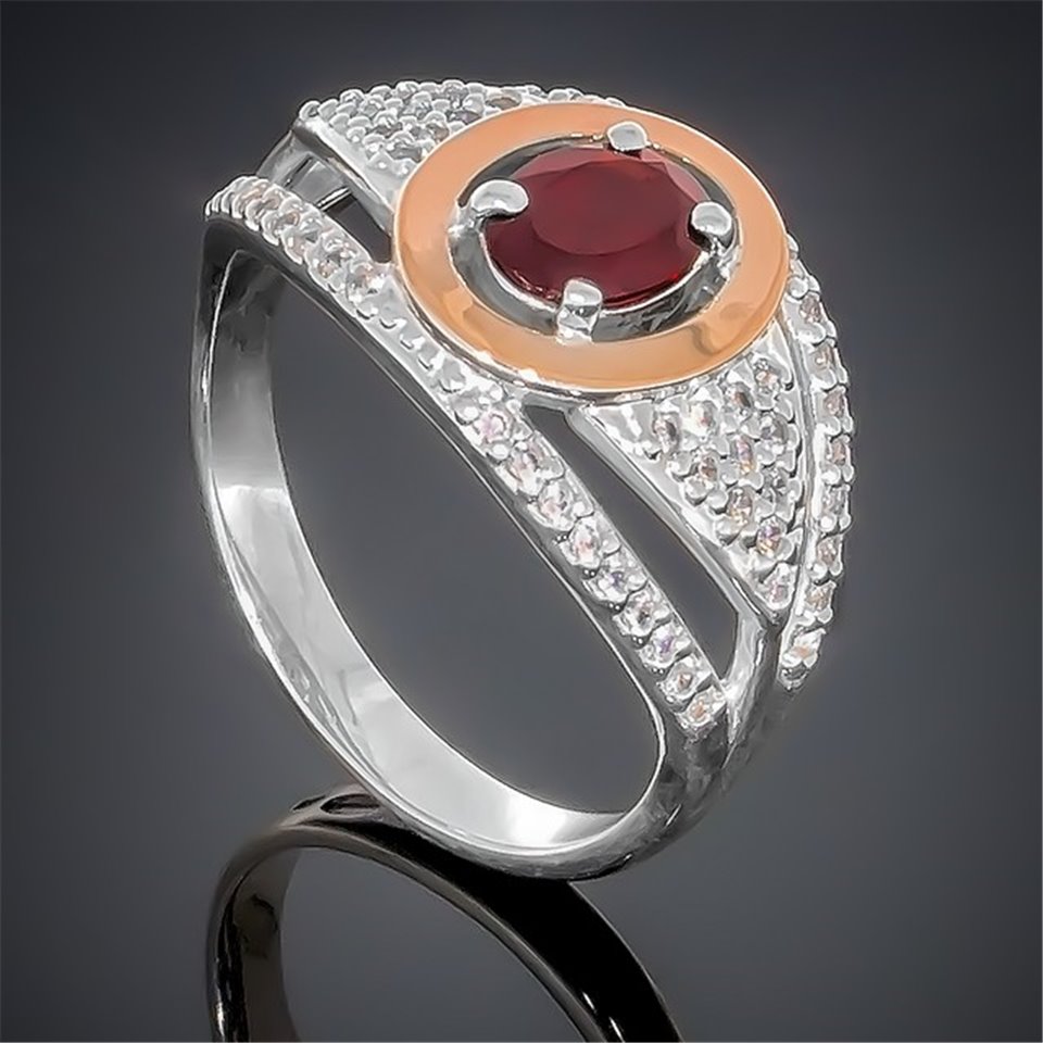 Перстень 368 гранат Rh Timofeev