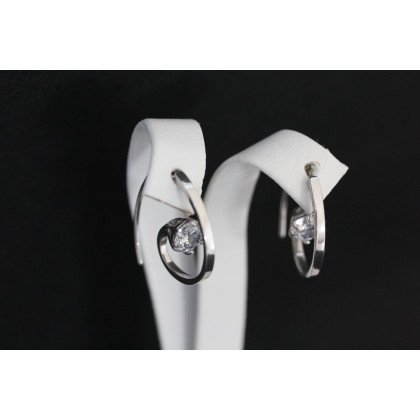 Сережки 660(2) цирконій білий Rh Timofeev 2