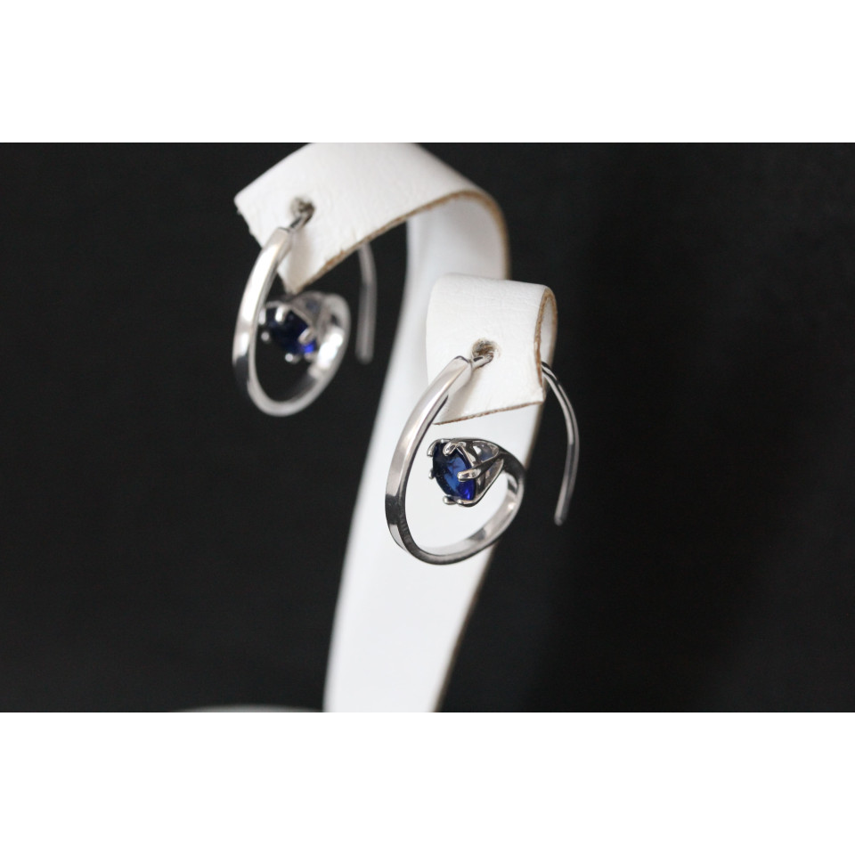 Сережки 660(2) альпініт синій Rh Timofeev