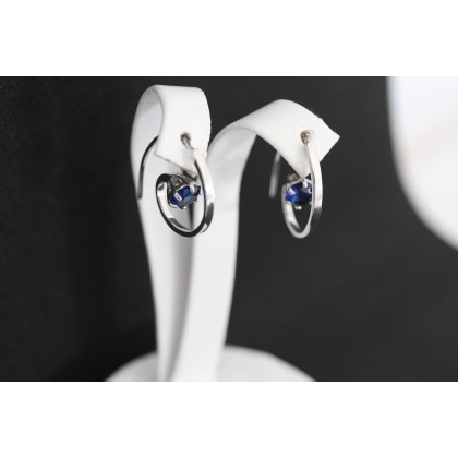 Сережки 660(2) альпініт синій Rh Timofeev 2