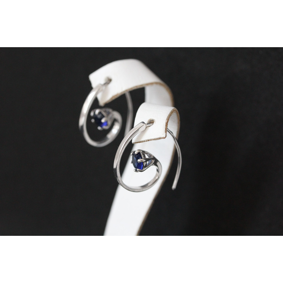 Сережки 660(2) альпініт синій Rh Timofeev