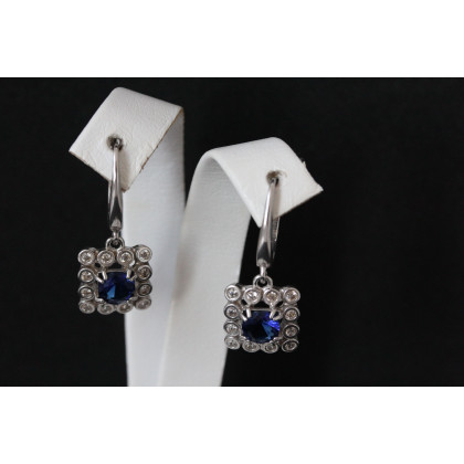 Сережки 646(2) альпініт синій Rh Timofeev