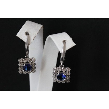 Сережки 646(2) альпініт синій Rh Timofeev