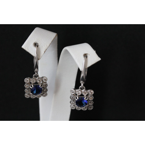 Сережки 646(2) альпініт синій Rh Timofeev