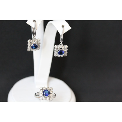 Сережки 646(2) альпініт синій Rh Timofeev 2