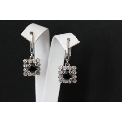 Сережки 646(2) цирконій чорний Rh Timofeev