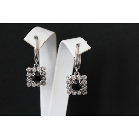 Сережки 646(2) цирконій чорний Rh Timofeev