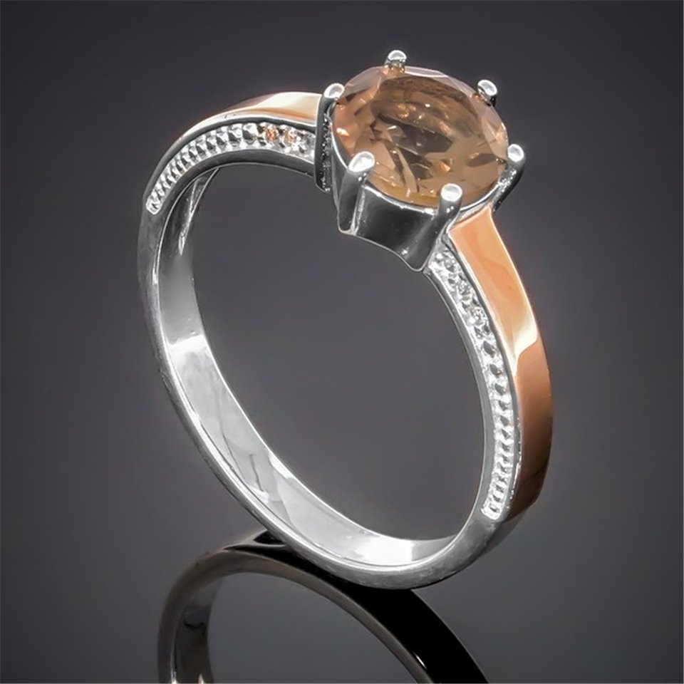 Перстень 370 раухтопаз Rh Timofeev