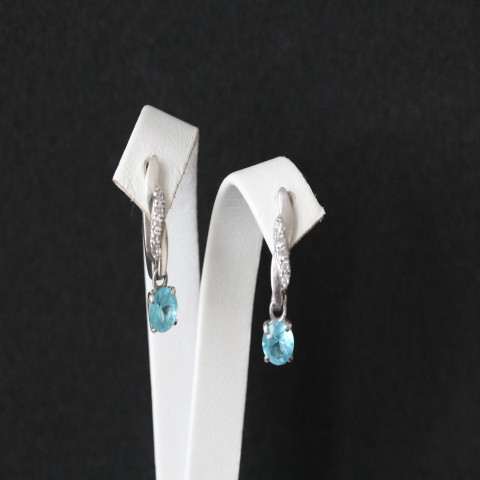 Сережки 655 альпініт блакитний Rh Timofeev