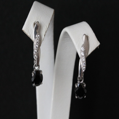 Сережки 655 цирконій чорний Rh Timofeev