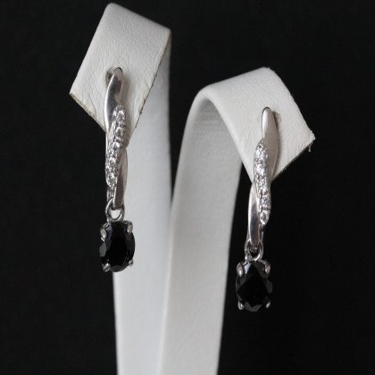 Сережки 655 цирконій чорний Rh Timofeev