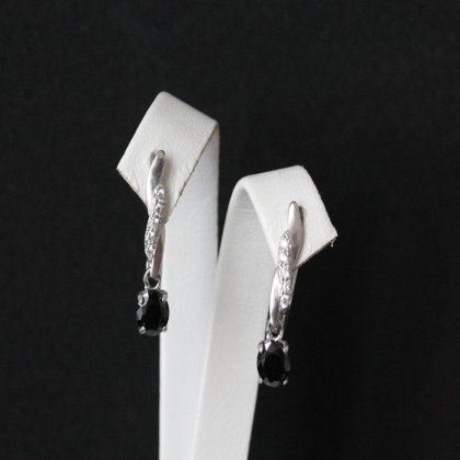 Сережки 655 цирконій чорний Rh Timofeev 2