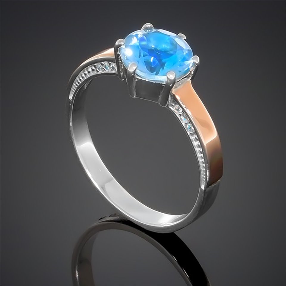 Перстень 370 топаз Rh Timofeev