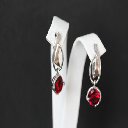 Сережки 645 альпініт гранат Rh Timofeev 2