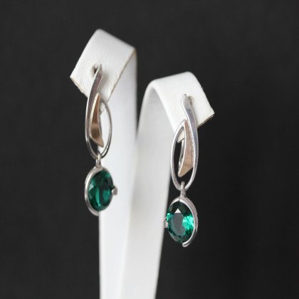 Сережки 645 альпініт смарагд Rh Timofeev