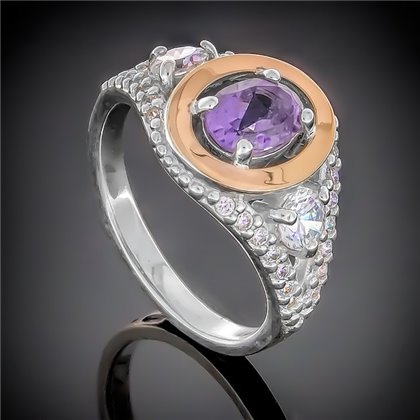 Перстень 373 аметист Rh Timofeev